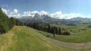Archived webcam image showing View over Alpe di Siusi - Mezdi mountain station on 14 Aug 2026 at 14:06