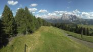 Archived webcam image showing View over Alpe di Siusi - Mezdi mountain station on 14 Aug 2026 at 16:06