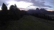 Archived webcam image showing View over Alpe di Siusi - Mezdi mountain station on 13 Sep 2026 at 06:26