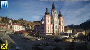 Archiviertes Webcam Bild: Mariazell: Hauptplatz und Basilika am 26 Feb 2026 um 16:46 Uhr