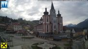 Archiviertes Webcam Bild: Mariazell: Hauptplatz und Basilika am 12.04.2026 um 07:57 Uhr
