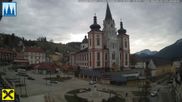 Archiviertes Webcam Bild: Mariazell: Hauptplatz und Basilika am 12.04.2026 um 10:57 Uhr