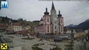 Archiviertes Webcam Bild: Mariazell: Hauptplatz und Basilika am 12.04.2026 um 14:57 Uhr