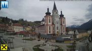 Archiviertes Webcam Bild: Mariazell: Hauptplatz und Basilika am 12.04.2026 um 18:57 Uhr