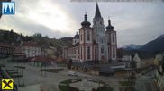 Archiviertes Webcam Bild: Mariazell: Hauptplatz und Basilika am 13.04.2026 um 06:09 Uhr