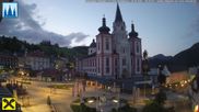 Archiviertes Webcam Bild: Mariazell: Hauptplatz und Basilika am 28.05.2026 um 04:31 Uhr
