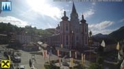 Archiviertes Webcam Bild: Mariazell: Hauptplatz und Basilika am 28.05.2026 um 08:31 Uhr