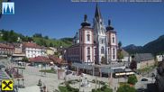 Archiviertes Webcam Bild: Mariazell: Hauptplatz und Basilika am 28.05.2026 um 14:44 Uhr