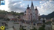 Archiviertes Webcam Bild: Mariazell: Hauptplatz und Basilika am 12.07.2026 um 06:51 Uhr