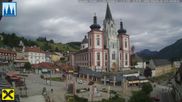 Archiviertes Webcam Bild: Mariazell: Hauptplatz und Basilika am 12.07.2026 um 16:51 Uhr