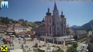 Archiviertes Webcam Bild: Mariazell: Hauptplatz und Basilika am 15.08.2026 um 12:56 Uhr