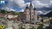 Archiviertes Webcam Bild: Mariazell: Hauptplatz und Basilika am 26.08.2026 um 14:02 Uhr