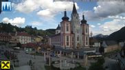 Archiviertes Webcam Bild: Mariazell: Hauptplatz und Basilika am 26.08.2026 um 16:02 Uhr