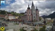 Archiviertes Webcam Bild: Mariazell: Hauptplatz und Basilika am 12.10.2026 um 12:02 Uhr