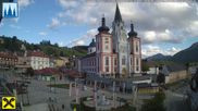 Archiviertes Webcam Bild: Mariazell: Hauptplatz und Basilika am 12.10.2026 um 16:02 Uhr