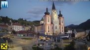 Archiviertes Webcam Bild: Mariazell: Hauptplatz und Basilika am 12.10.2026 um 18:02 Uhr