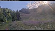 Archived webcam image showing Haldenköpfle - View lift 1 on 15 Aug 2026 at 18:08