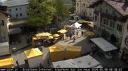 Archived webcam image showing St. Johann/Tyrol: Village on 8 May 2026 at 08:16