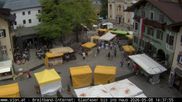Archived webcam image showing St. Johann/Tyrol: Village on 8 May 2026 at 14:16