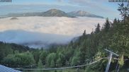 Archiviertes Webcam Bild: Mariazell Bürgeralpe: Panoramablick Richtung Erlaufsee am 26.08.2026 um 07:02 Uhr