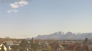 Archived webcam image showing Panoramic view of the Hohe Kugel and the Rhine Valley from Feldkirch on 18 Mar 2026 at 10:36