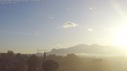 Archived webcam image showing Panoramic view of the Hohe Kugel and the Rhine Valley from Feldkirch on 8 May 2026 at 06:15
