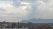 Archived webcam image showing Panoramic view of the Hohe Kugel and the Rhine Valley from Feldkirch on 6 Aug 2026 at 07:49
