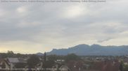 Archived webcam image showing Panoramic view of the Hohe Kugel and the Rhine Valley from Feldkirch on 6 Aug 2026 at 16:49