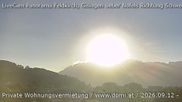 Archived webcam image showing Panoramic view of the Hoher Kasten over Gisingen on 12 Sep 2026 at 18:20