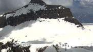 Archived webcam image showing Scex Rouge Alpine Coaster at Glacier 3000 on 28 May 2026 at 14:57