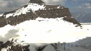 Archived webcam image showing Scex Rouge Alpine Coaster at Glacier 3000 on 28 May 2026 at 16:57