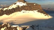 Archived webcam image showing Scex Rouge Alpine Coaster at Glacier 3000 on 28 May 2026 at 20:57