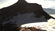 Archived webcam image showing Scex Rouge Alpine Coaster at Glacier 3000 on 12 Jul 2026 at 08:34