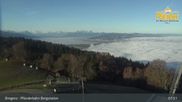 Archived webcam image showing Bregenz - View Lake Constance from Pfänder on 13 Mar 2026 at 08:05