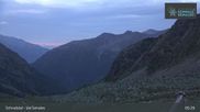 Archived webcam image showing Schnalstal Glacier: Lazaun Top Station on 23 Jul 2026 at 05:10