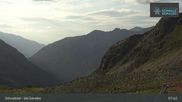 Archived webcam image showing Schnalstal Glacier: Lazaun Top Station on 23 Jul 2026 at 08:10