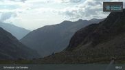 Archived webcam image showing Schnalstal Glacier: Lazaun Top Station on 23 Jul 2026 at 09:10