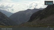 Archived webcam image showing Schnalstal Glacier: Lazaun Top Station on 23 Jul 2026 at 11:10