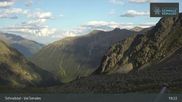 Archived webcam image showing Schnalstal Glacier: Lazaun Top Station on 23 Jul 2026 at 19:10