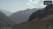 Archived webcam image showing Schnalstal Glacier: Lazaun Top Station on 5 Aug 2026 at 11:13