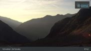 Archived webcam image showing Schnalstal Glacier: Lazaun Top Station on 19 Sep 2026 at 08:16