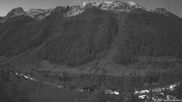 Archived webcam image showing Lötschental: View from Wiler to Bietschhorn on 28 May 2026 at 04:28