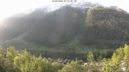 Archived webcam image showing Lötschental: View from Wiler to Bietschhorn on 28 May 2026 at 07:28