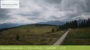 Archived webcam image showing View from the mountaintop around Rodenecker Lüsner Alm on 18 Aug 2026 at 14:32