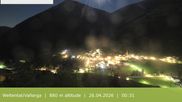 Archived webcam image showing View from Gitsch Mountain towards Weitental on 26 Apr 2026 at 00:58