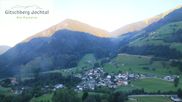 Archived webcam image showing View from Gitsch Mountain towards Weitental on 23 Jun 2026 at 06:31
