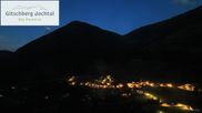 Archived webcam image showing View from Gitsch Mountain towards Weitental on 9 Jul 2026 at 04:50