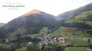 Archived webcam image showing View from Gitsch Mountain towards Weitental on 13 Jul 2026 at 06:42