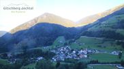 Archived webcam image showing View from Gitsch Mountain towards Weitental on 8 Aug 2026 at 07:24