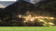 Archived webcam image showing View from Gitsch Mountain towards Weitental on 25 Sep 2026 at 00:19